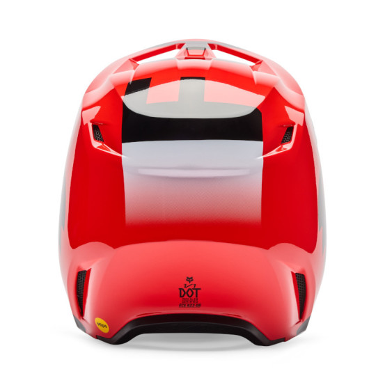 Casque cross FOX 2026 V1 Shield - Rouge Fluo