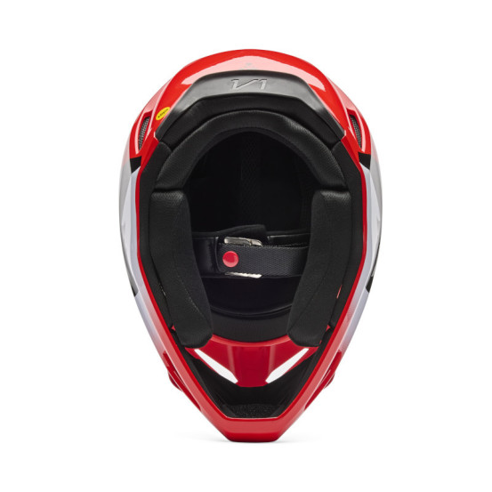 Casque cross FOX 2026 V1 Shield - Rouge Fluo