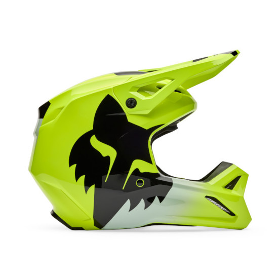 Casque cross FOX 2026 V1 Shield - Jaune Fluo