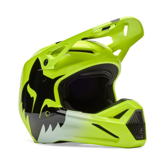 Casque cross FOX 2026 V1 Shield - Jaune Fluo