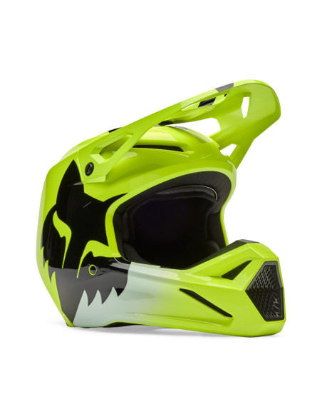 Casque cross FOX 2026 V1 Shield - Jaune Fluo