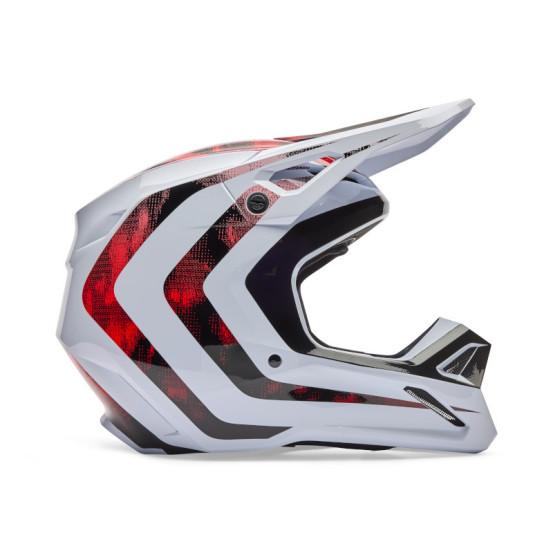 Casque cross FOX 2026 V1 Kairos - Blanc Rouge Fluo