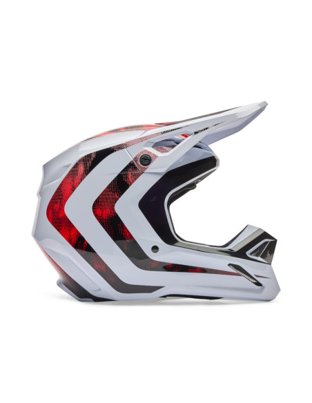 Casque cross FOX 2026 V1 Kairos - Blanc Rouge Fluo