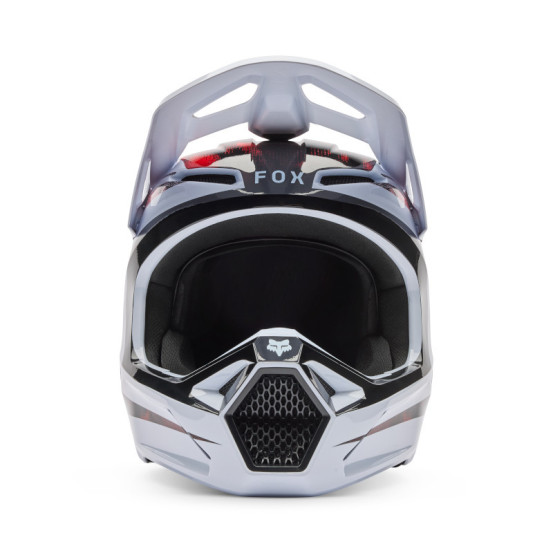 Casque cross FOX 2026 V1 Kairos - Blanc Rouge Fluo