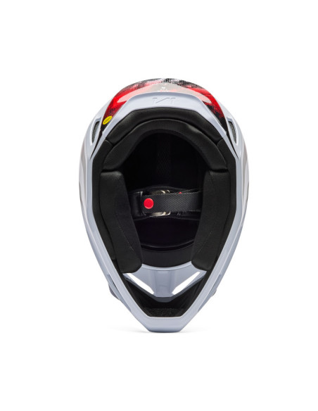 Casque cross FOX 2026 V1 Kairos - Blanc Rouge Fluo