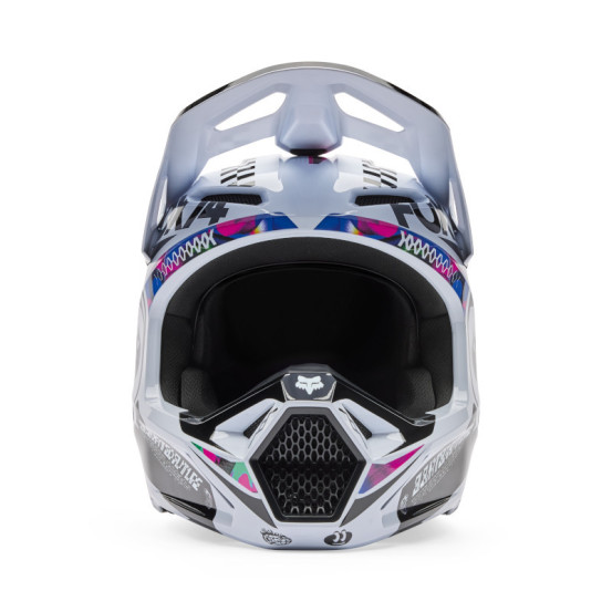 Casque cross FOX 2026 V1 Image Cosmo - Blanc Noir