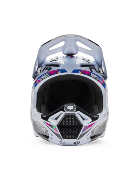 Casque cross FOX 2026 V1 Image Cosmo - Blanc Noir