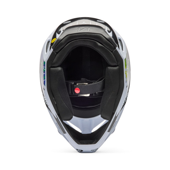 Casque cross FOX 2026 V1 Image Cosmo - Blanc Noir