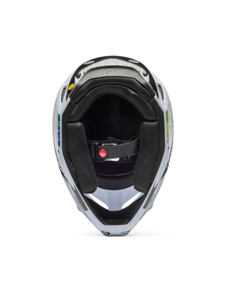 Casque cross FOX 2026 V1 Image Cosmo - Blanc Noir