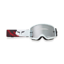 Masque cross FOX 2026 Main Kairos - Spark - Blanc Rouge Fluo