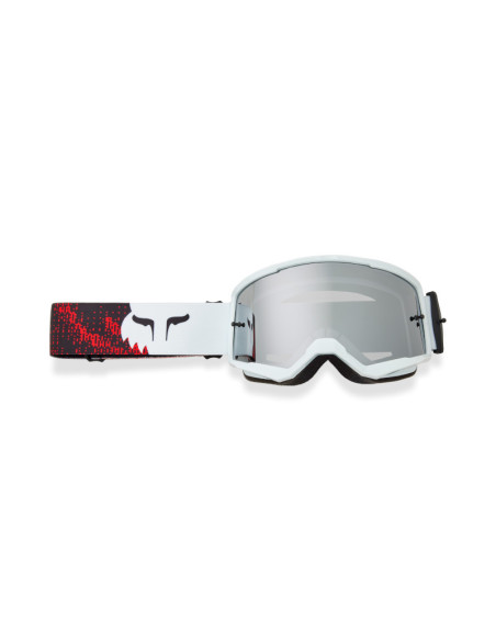 Masque cross FOX 2026 Main Kairos - Spark - Blanc Rouge Fluo