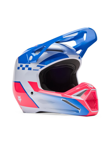 Casque cross enfant FOX 2026 V1 Collect - Bleu Rose