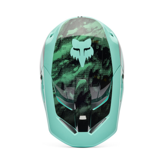 Casque cross enfant FOX 2026 V1 Kairos - Turquoise