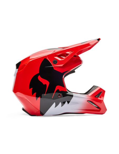 Casque cross enfant FOX 2026 V1 Shield - Rouge Fluo