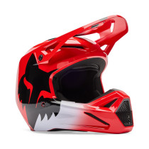 Casque cross enfant FOX 2026 V1 Shield - Rouge Fluo 2