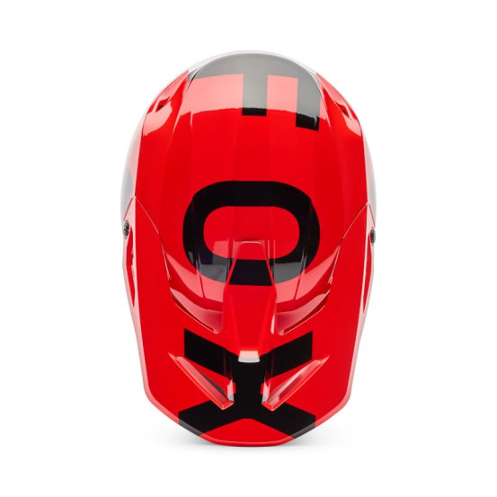 Casque cross enfant FOX 2026 V1 Shield - Rouge Fluo