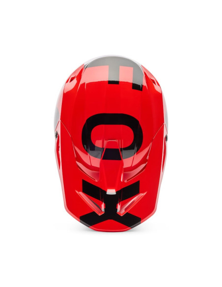 Casque cross enfant FOX 2026 V1 Shield - Rouge Fluo