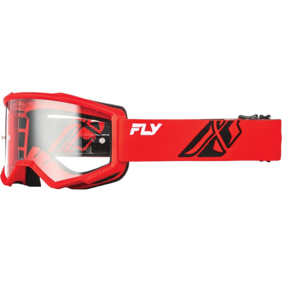 Masque de cross Fly Racing Focus - Rouge Noir