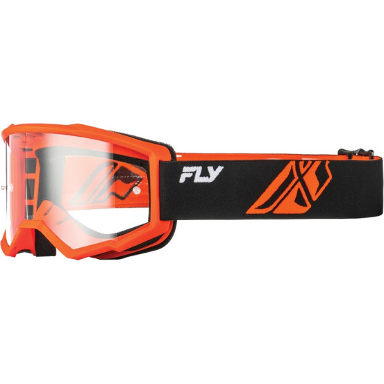 Masque de cross Fly Racing Focus - Noir Orange