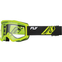 Masque de cross Fly Racing Focus - Noir Jaune Fluo