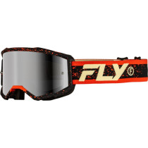 Masque de cross Fly Racing Zone - Noir Rouge ‚cran iridium argent