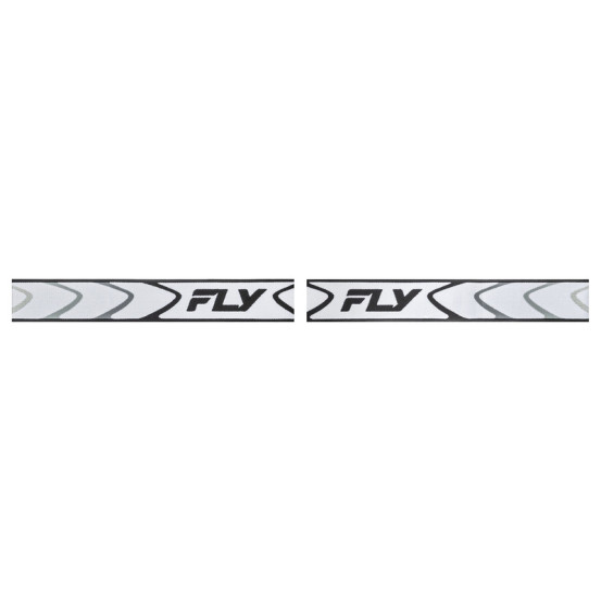 Masque de cross Fly Racing Zone - Blanc Noir ‚cran iridium Vert