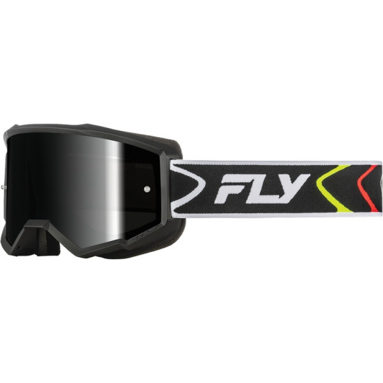 Masque de cross Fly Racing Zone - Noir Blanc ‚cran fum‚