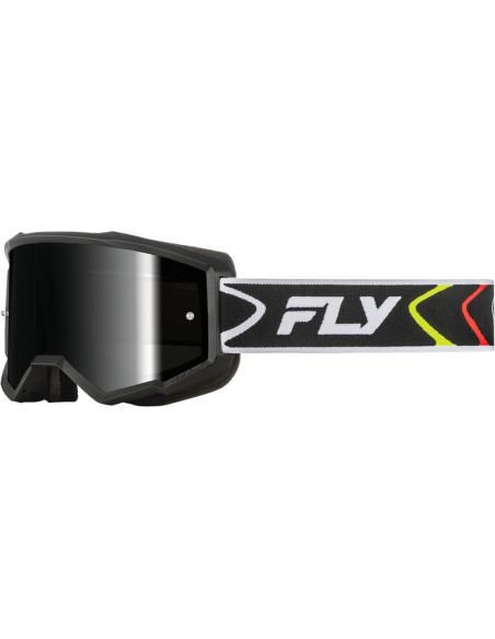 Masque de cross Fly Racing Zone - Noir Blanc ‚cran fum‚