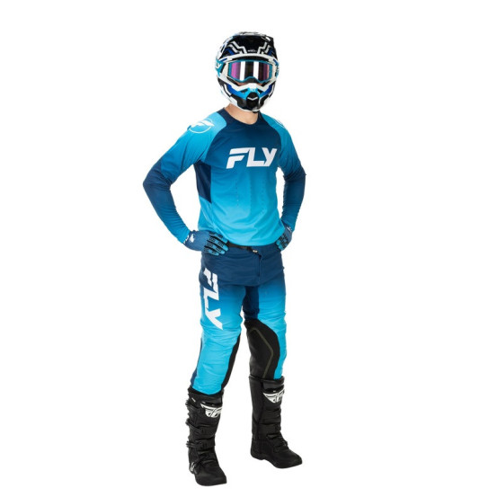 Maillot cross Fly Racing 2026 Evolution DST - Bleu Blanc