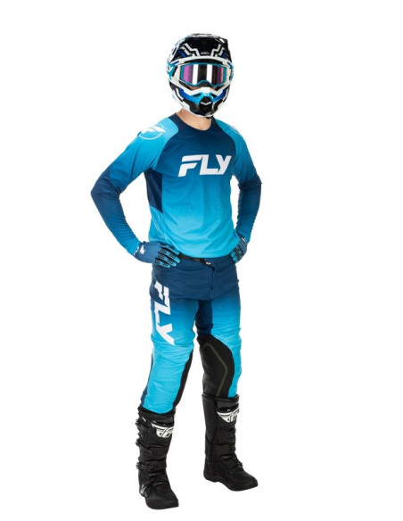 Maillot cross Fly Racing 2026 Evolution DST - Bleu Blanc