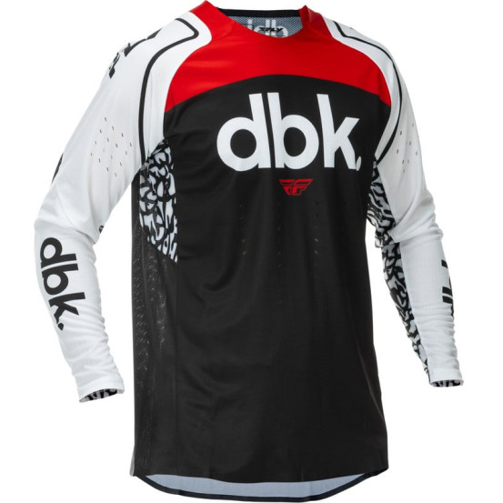 Maillot cross Fly Racing 2026 Evolution DST - DBK - Noir Blanc Rouge