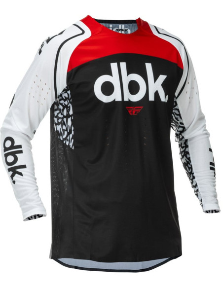 Maillot cross Fly Racing 2026 Evolution DST - DBK - Noir Blanc Rouge
