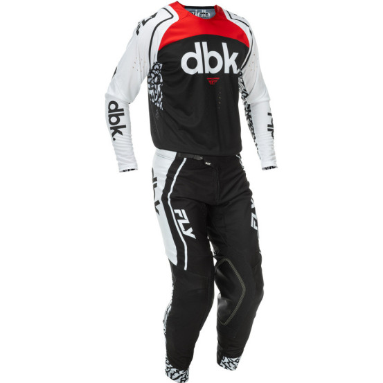 Maillot cross Fly Racing 2026 Evolution DST - DBK - Noir Blanc Rouge