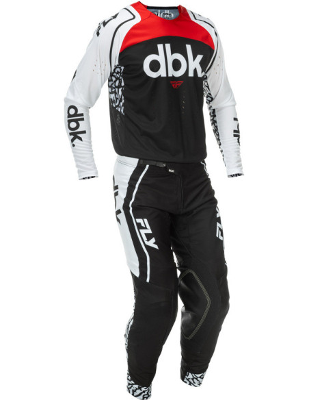 Maillot cross Fly Racing 2026 Evolution DST - DBK - Noir Blanc Rouge