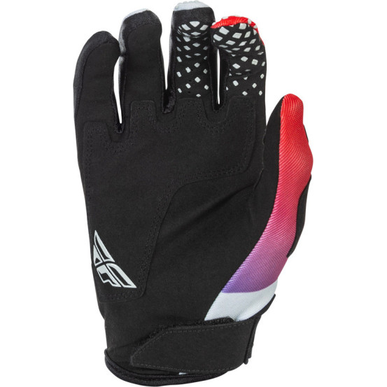 Gants cross Fly Racing 2026 Kinetic - Gris Rouge Violet Noir