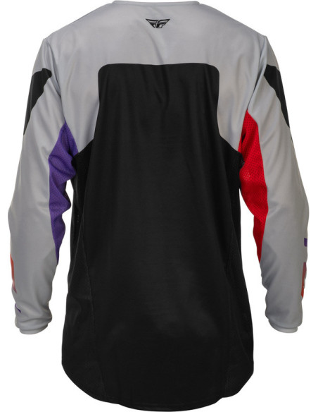 Maillot cross Fly Racing 2026 Kinetic - Gris Rouge Violet Noir