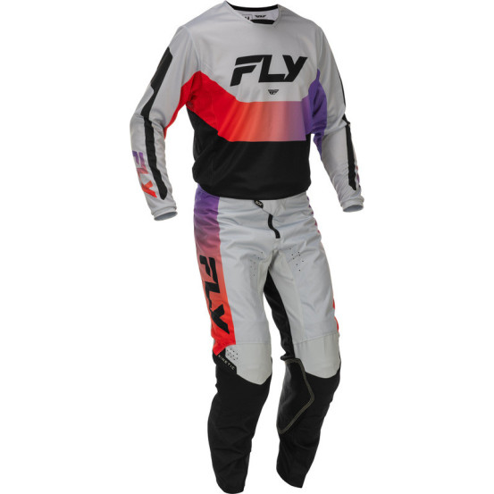 Maillot cross Fly Racing 2026 Kinetic - Gris Rouge Violet Noir