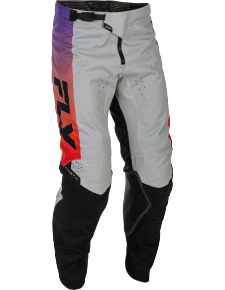 Pantalon cross Fly Racing 2026 Kinetic - Gris Rouge Violet Noir