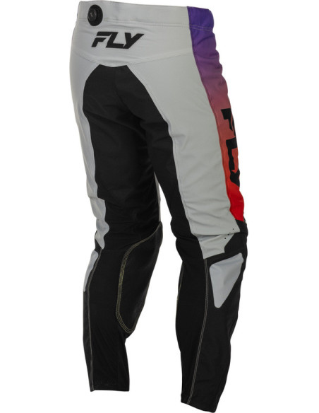 Pantalon cross Fly Racing 2026 Kinetic - Gris Rouge Violet Noir