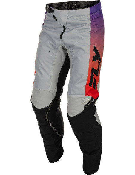Pantalon cross Fly Racing 2026 Kinetic - Gris Rouge Violet Noir