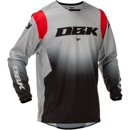 Maillot cross Fly Racing 2026 Kinetic - DBK - Gris Noir Rouge