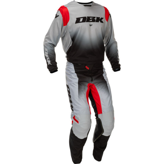 Maillot cross Fly Racing 2026 Kinetic - DBK - Gris Noir Rouge
