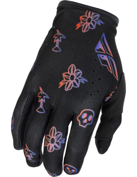 Gants cross Fly Racing 2026 - Lite Outline - Noir Rouge Violet
