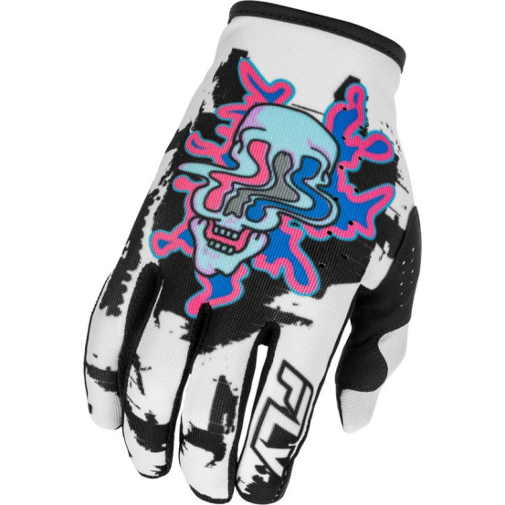 Gants cross Fly Racing 2026 - Lite - Blanc Bleu Rose