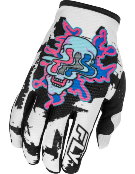 Gants cross Fly Racing 2026 - Lite - Blanc Bleu Rose