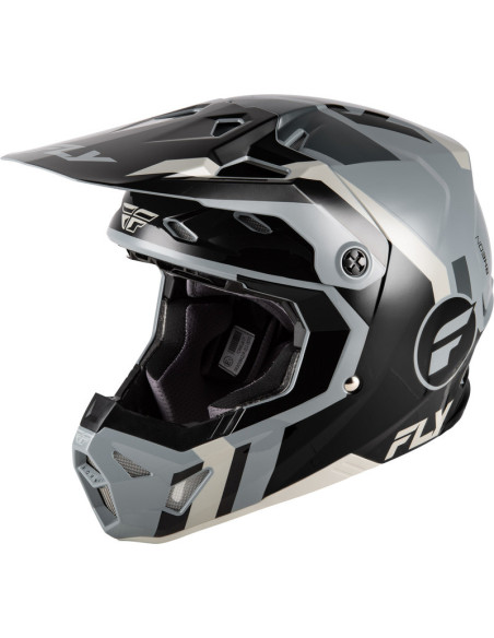 Casque cross Fly Racing 2026 Formula CP- Noir Gris Light Gris