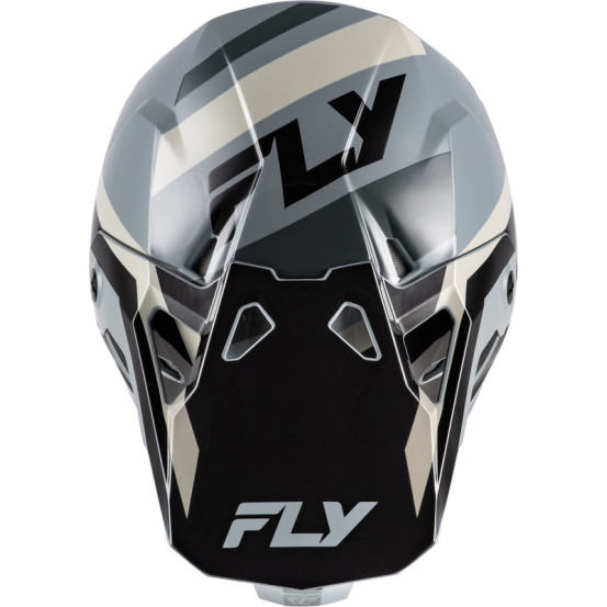 Casque cross Fly Racing 2026 Formula CP- Noir Gris Light Gris
