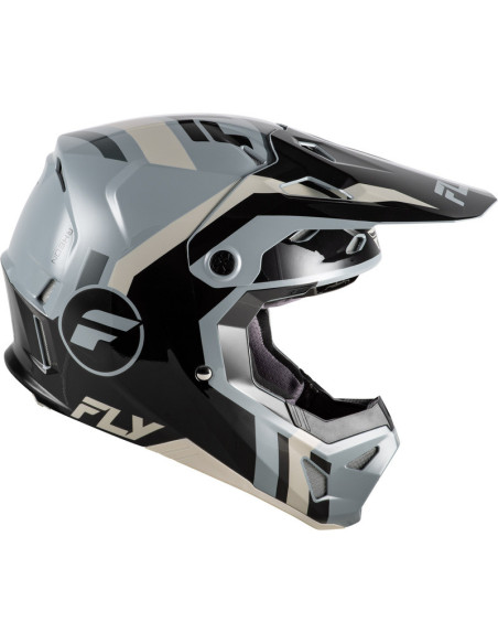 Casque cross Fly Racing 2026 Formula CP- Noir Gris Light Gris