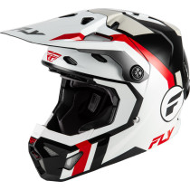 Casque cross Fly Racing 2026 Formula CP- Blanc Noir Rouge