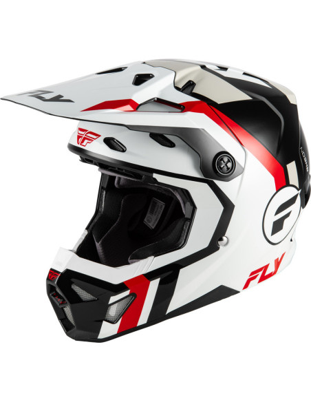 Casque cross Fly Racing 2026 Formula CP- Blanc Noir Rouge